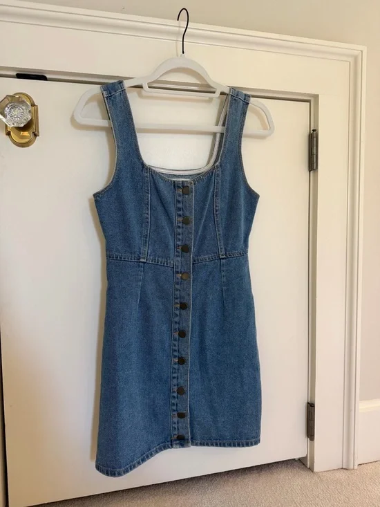 Urban Outfitters Denim Button-Front Dress - Picture 1 of 3